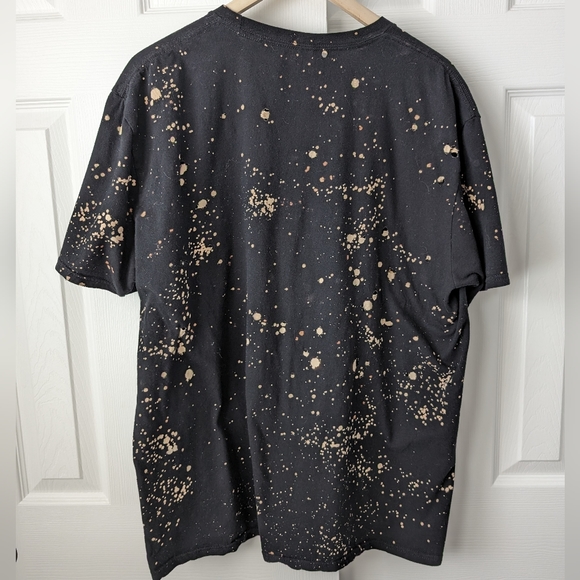 Led Zeppelin Band Tour 1977 Black Destroyed paint splatter t-shirt, size XL - Picture 3 of 10